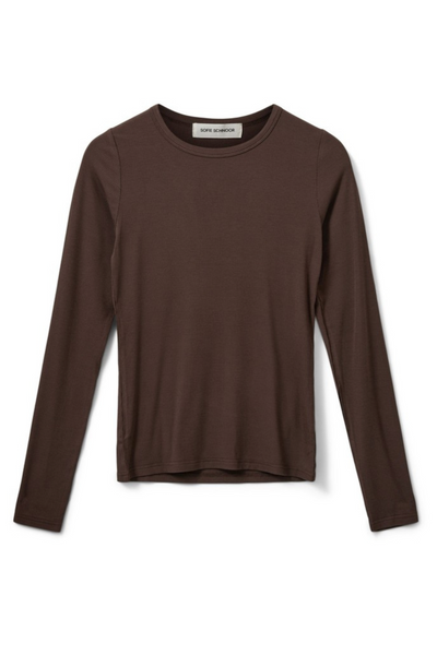 Sofie Schnoor - Langærmet viskose bluse - Brown - Petricia