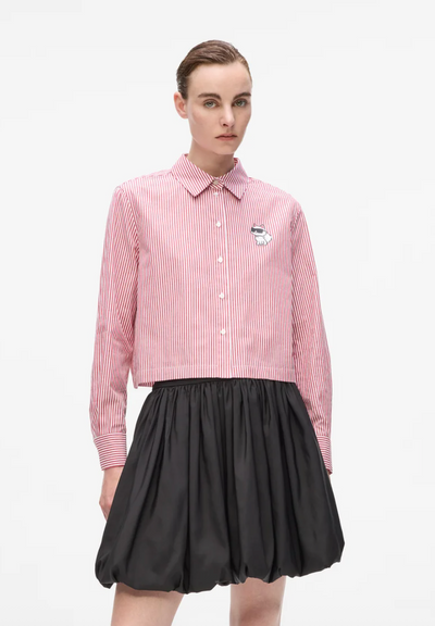 Karl Lagerfeld - Skjorte - Sage White stripes - Choupette Cropped