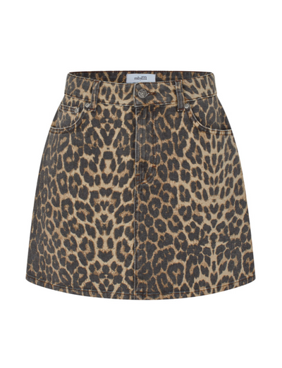 MbyM - Leo Denim Skirt - Leopard - Sahara