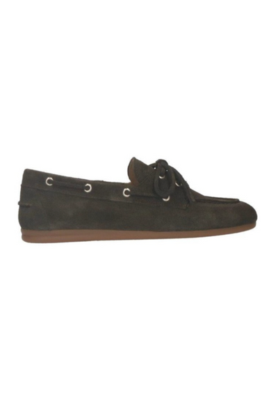 Pavement - Ballerina Loafers - Dark Green Suede - Marin