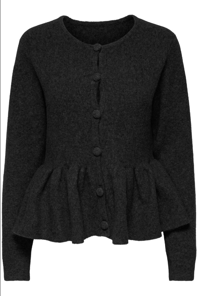 Only - Cardigan - Black - Pirouet Ls Peplum