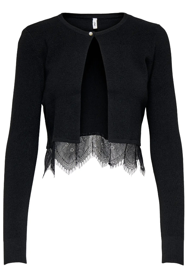 Only - Cardigan - Black - Perry Mix O-neck