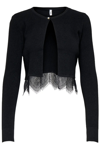 Only - Cardigan - Black - Perry Mix O-neck