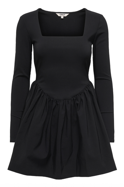 Only - Kjole - Sort - Menia Balloon - Stilkompagniet.dk