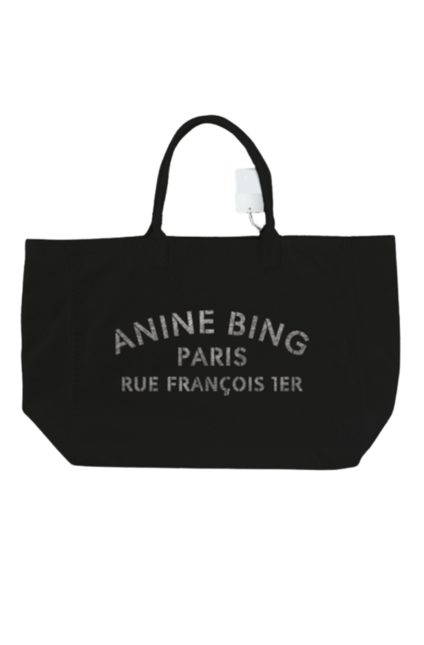 Anine Bing - Tote bag - Black - Canvas - Stilkompagniet.dk