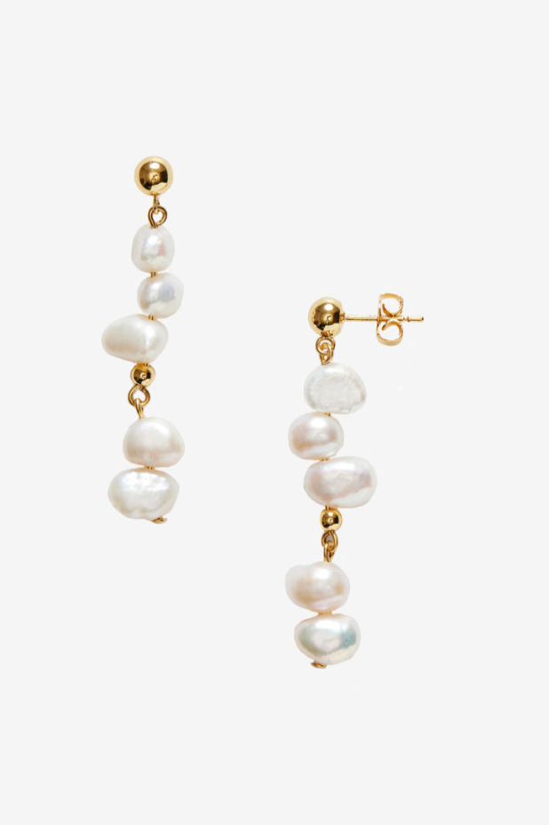 Anni Lu - Øreringe - Gold - Pearly Drop