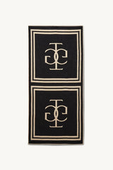 The Garment - Towel - Black/Beige - Logo Towel Bone