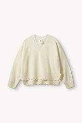 The Garment - Strik - Cream - Como Crochet V-Neck