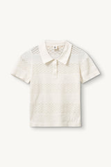 The Garment - Hæklet Polo T-shirt - Tanzania 22568 - Creme