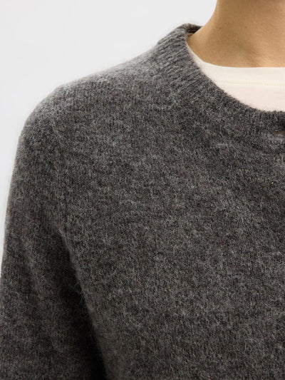 Selected Femme - Knit Cardigan - Gray Melange - Lulu