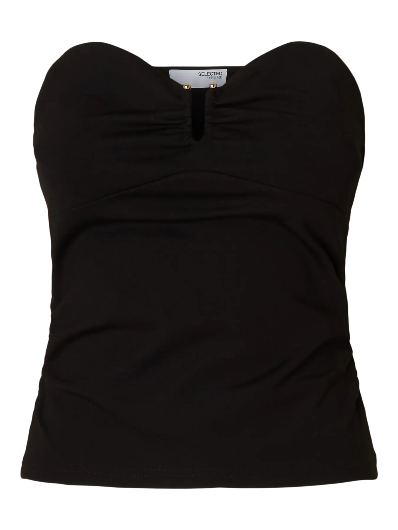 Selected Femme - Bandeau Top - Sort - Ira U-ring