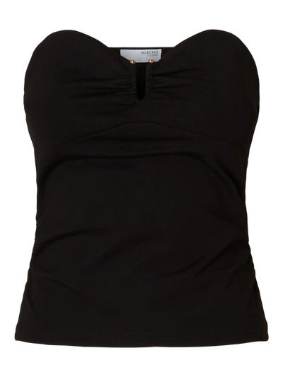 Selected Femme - Bandeau Top - Sort - Ira U-ring
