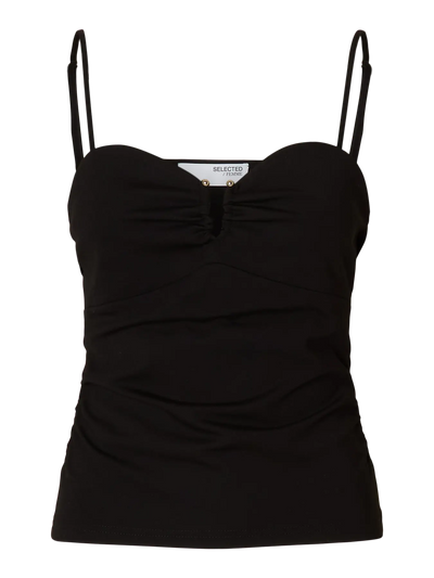 Selected Femme - Bandeau Top - Sort - Ira U-ring