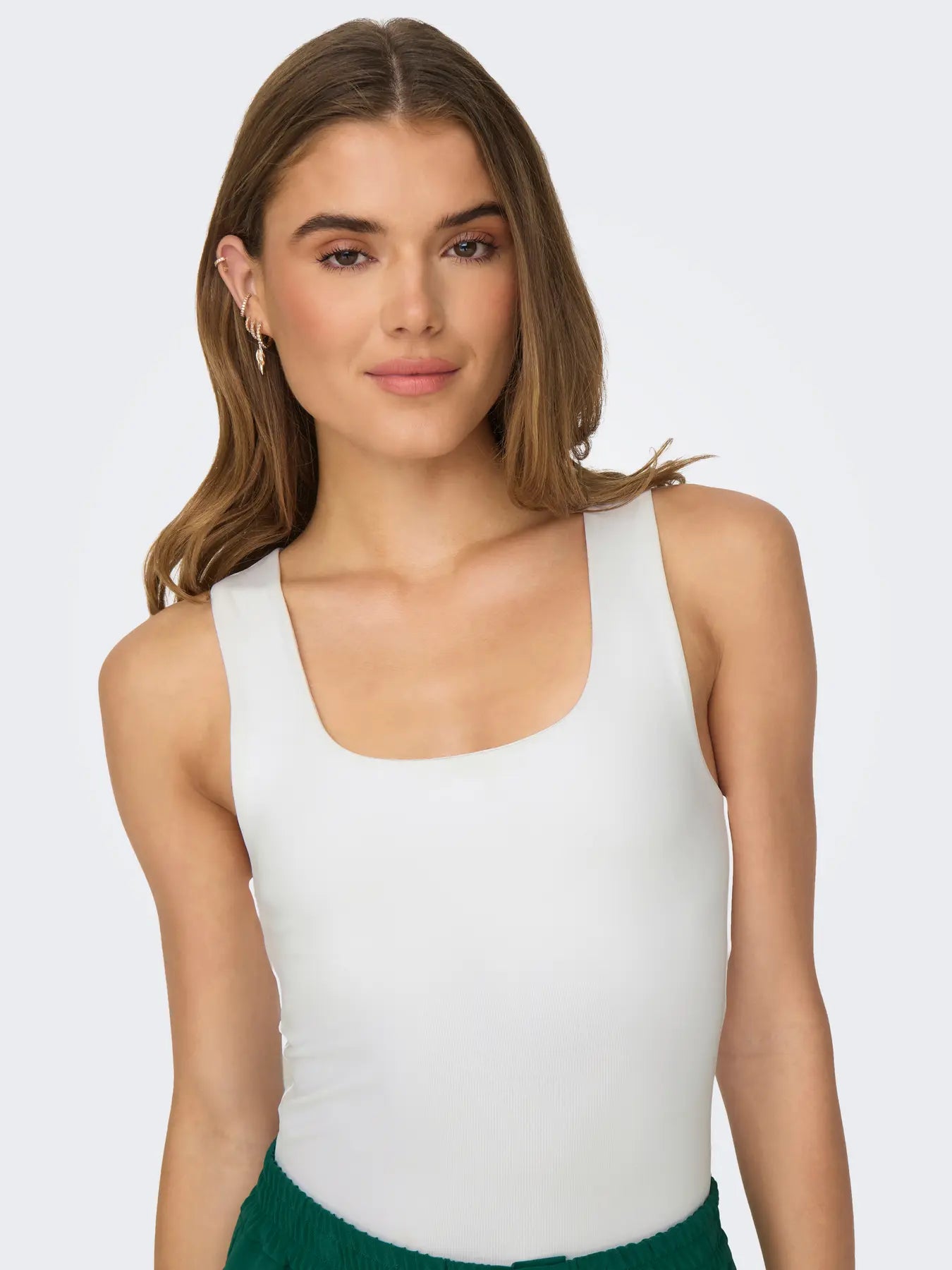 Ea Two Way Strap Top - White