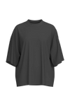 Oversized T-shirt i askefarve med rund hals og 2/4 ærmer fra Selected Femme.