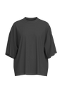 Oversized T-shirt i askefarve med rund hals og 2/4 ærmer fra Selected Femme.