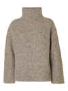 Selected Femme - Strik - Steel Grey - Gabriella High Neck