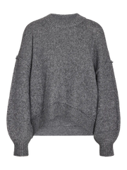 Noisy May - Striktrøje - Dark grey melange - Luisa