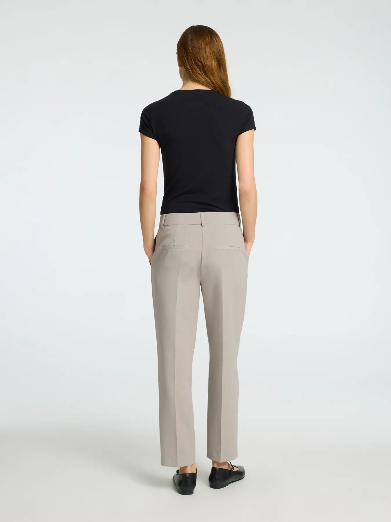 Selected Femme - Pants - Birch - Rita-Ria cropped