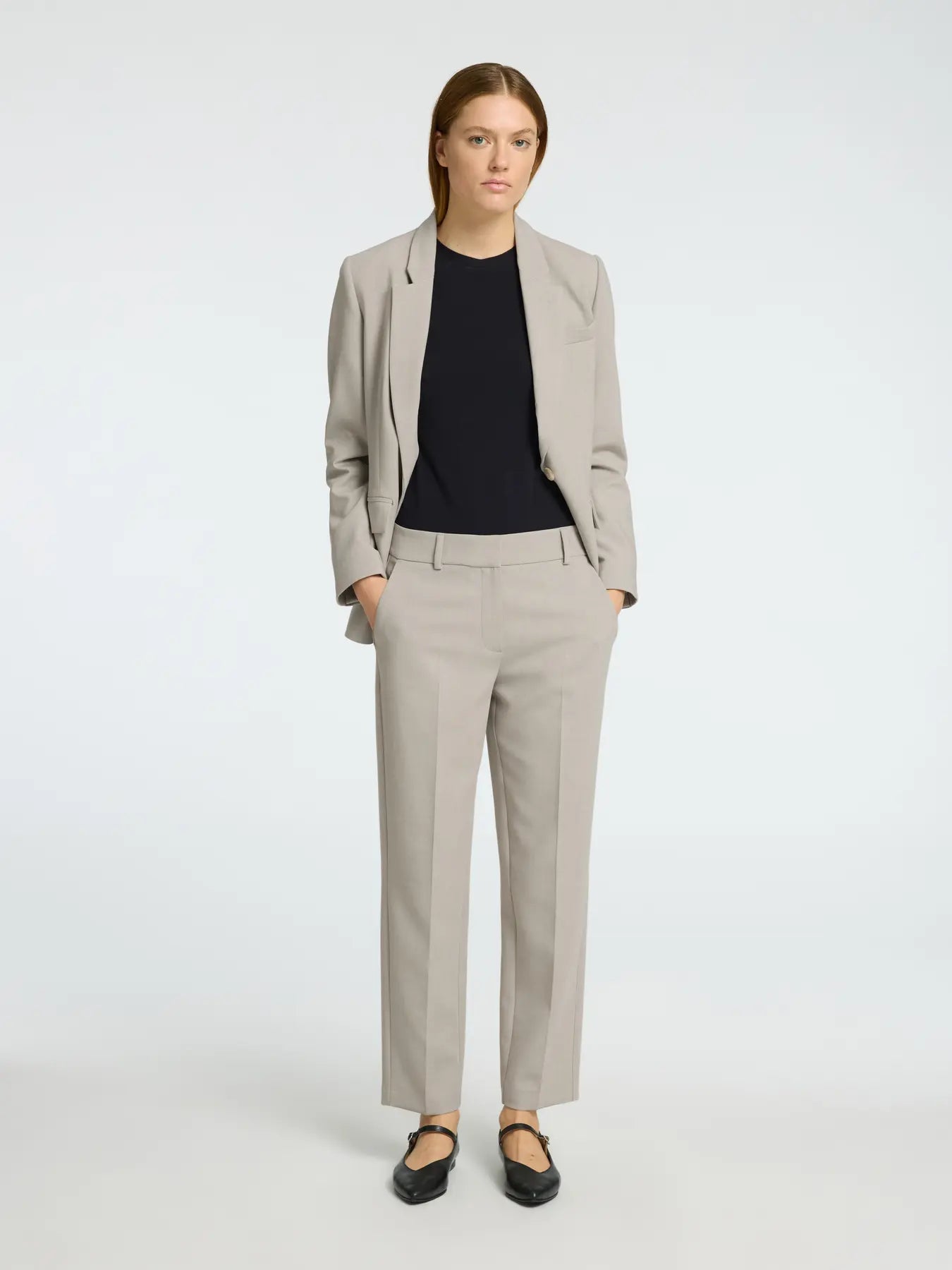Selected Femme - Pants - Birch - Rita-Ria cropped