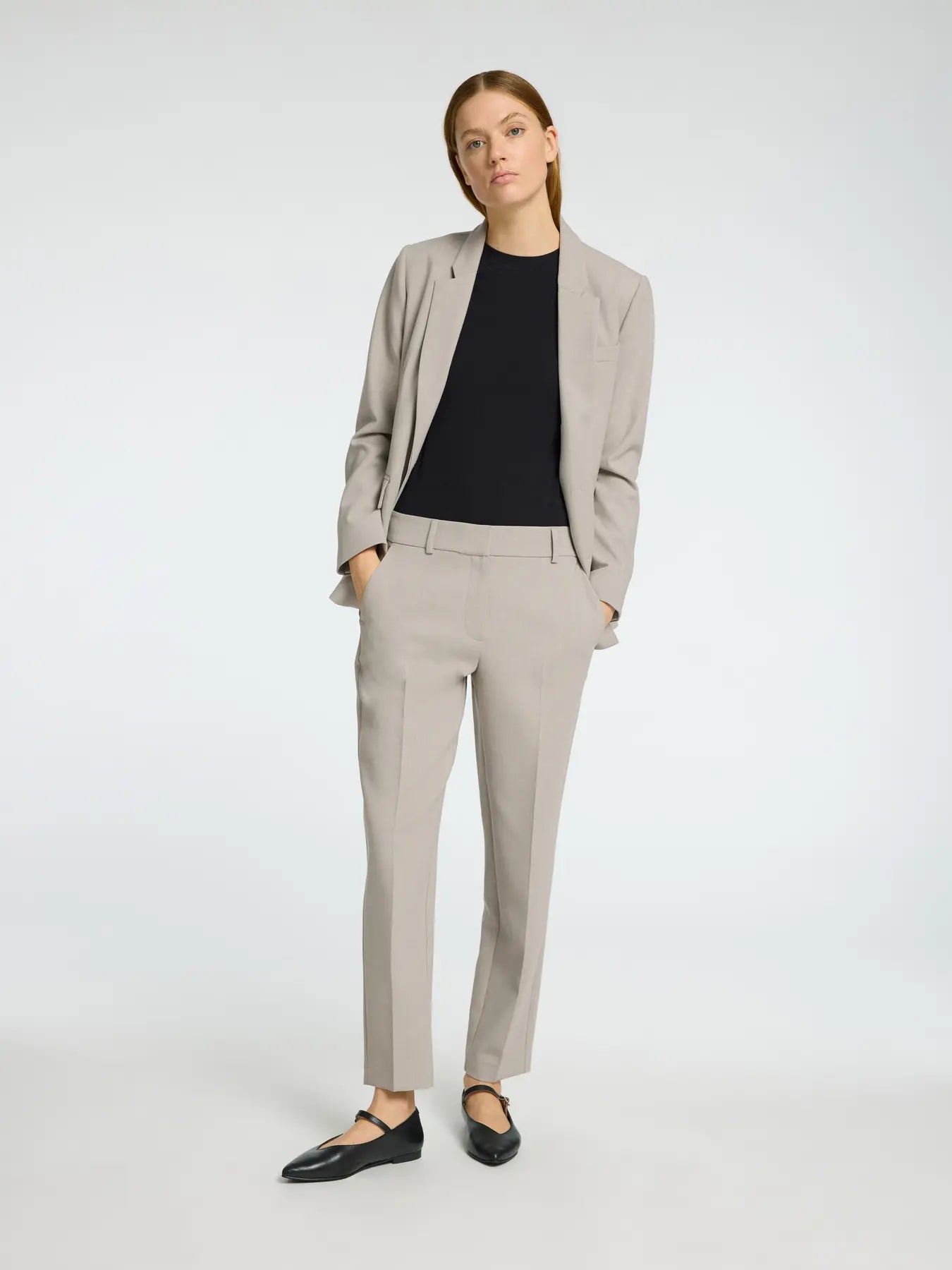 Selected Femme - Pants - Birch - Rita-Ria cropped