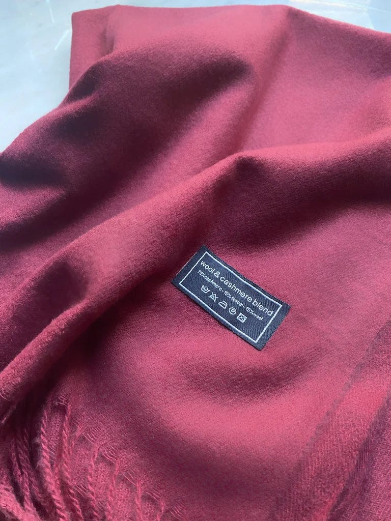 Andcopenhagen Accessories Andcopenhagen - 70 % Cashmere Tørklæde - Bordeaux ( bemærk preorder)