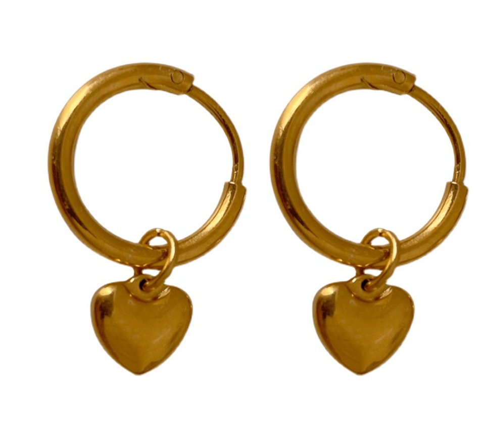 Andcopenhagen Accessories Hjerte Hoops Øreringe - Guld - Andcopenhagen