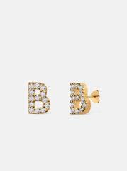 Andcopenhagen - Earrings - 18 carat gold plated 925 sterling silver - Letters