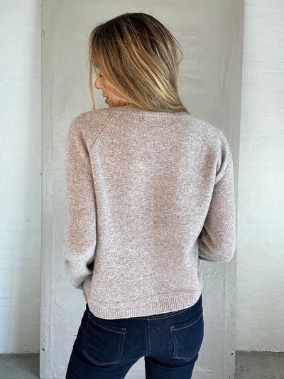 Andcopenhagen Cashmerebluser Andcopenhagen - Eleni Oversize Cashmerebluse Mocca - 100% cashmere strik