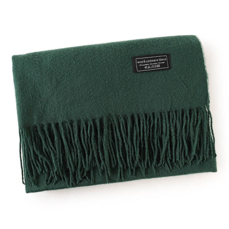 Andcopenhagen cashmeretørklæder Andcopenhagen - Cashmeretørklæde Dark green - 70% cashmere tørklæde (BEMÆRK PREORDER)