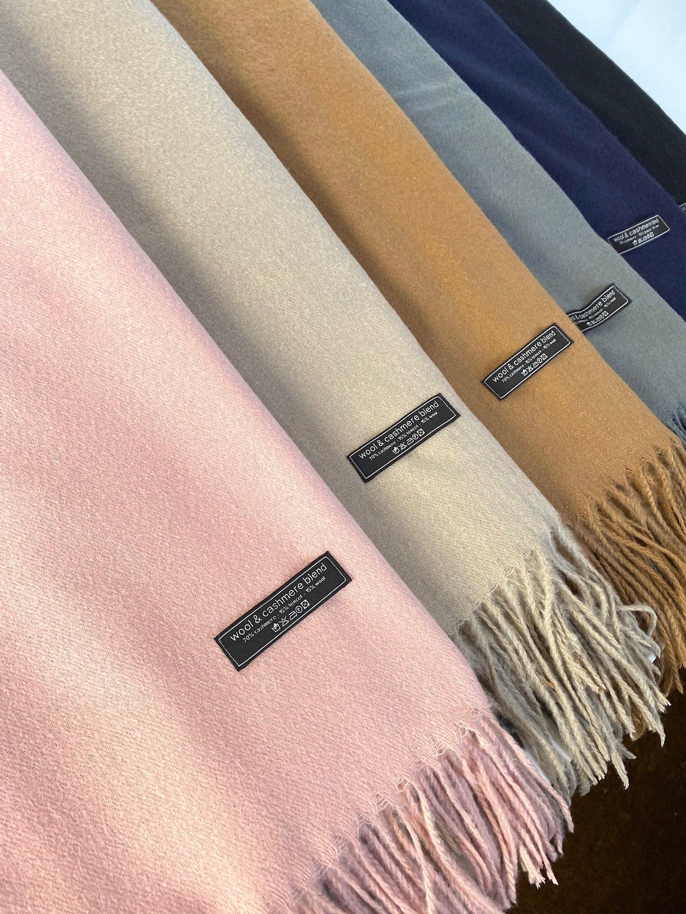 Andcopenhagen cashmeretørklæder Andcopenhagen - Cashmeretørklæde lyserød - 70% cashmere ( bemærk preorder)