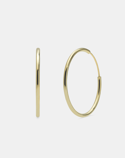 Andcopenhagen Guldøreringe Gold-plated / 3,2 cm Andcopenhagen - Dia hoops - Klassiske øreringe i 18 karat guldbelagt sterlingsølv