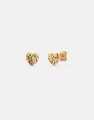 Andcopenhagen Jewelry - Stud Earrings - 18 karat gold-plated 925 sterling silver - Heart