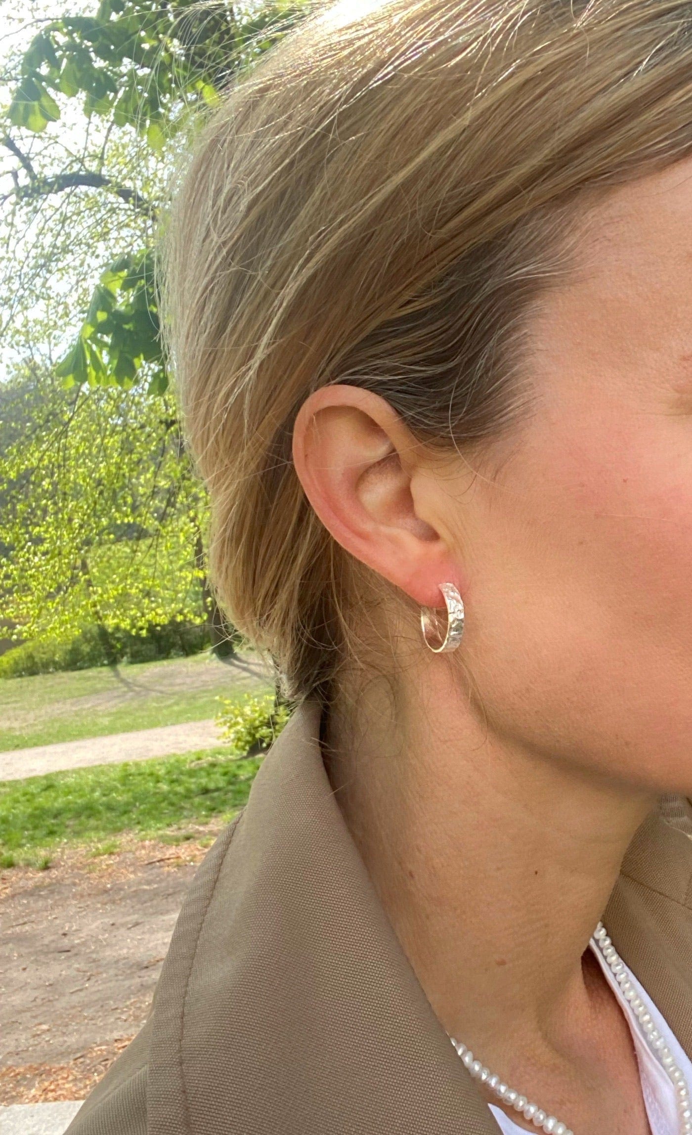 Andcopenhagen Accessories Andcopenhagen - Isobel hoops - Sølv øreringe