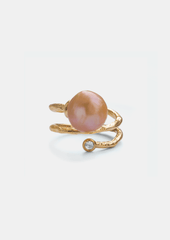 Andcopenhagen - Ring - 18 karat guldbelagt messing - Rose Pearl