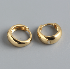 Andcopenhagen - Earrings hoops - 18 carat gold plated 925 sterling silver - Small Chunky