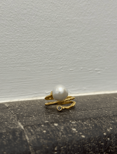 Andcopenhagen Smykker Andcopenhagen - White Pearl Ring