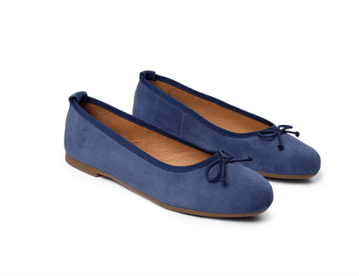 Pavement Sko Ballerina Navy sued  - Lucy Lu - Pavement