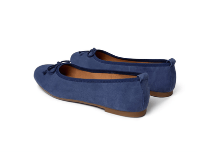 Pavement Sko Ballerina Navy sued  - Lucy Lu - Pavement