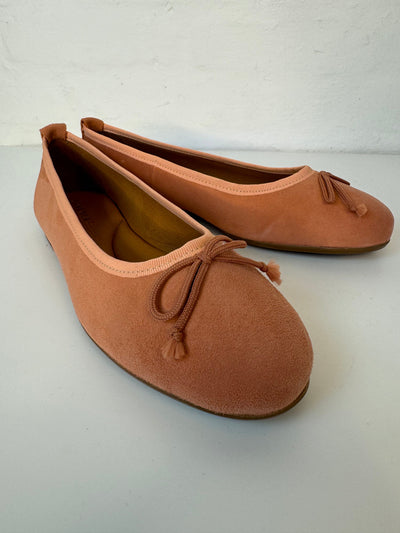 Pavement Sko Ballerina peach Suede - Pavement Lucy Lu