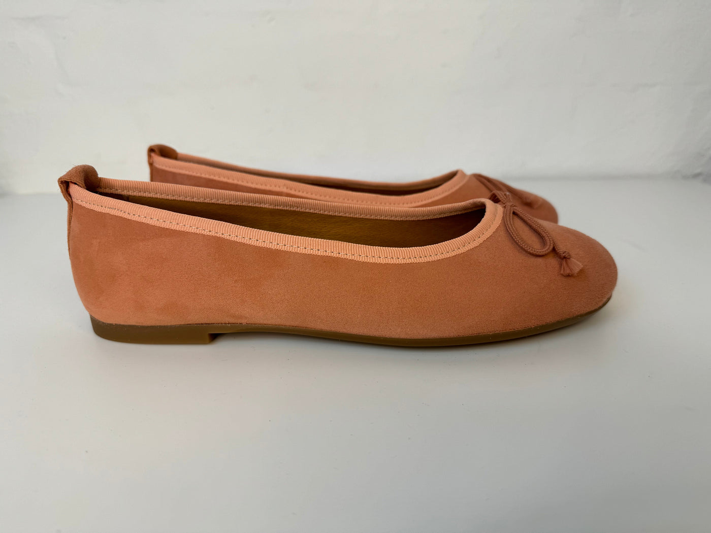 Pavement Sko Ballerina peach Suede - Pavement Lucy Lu