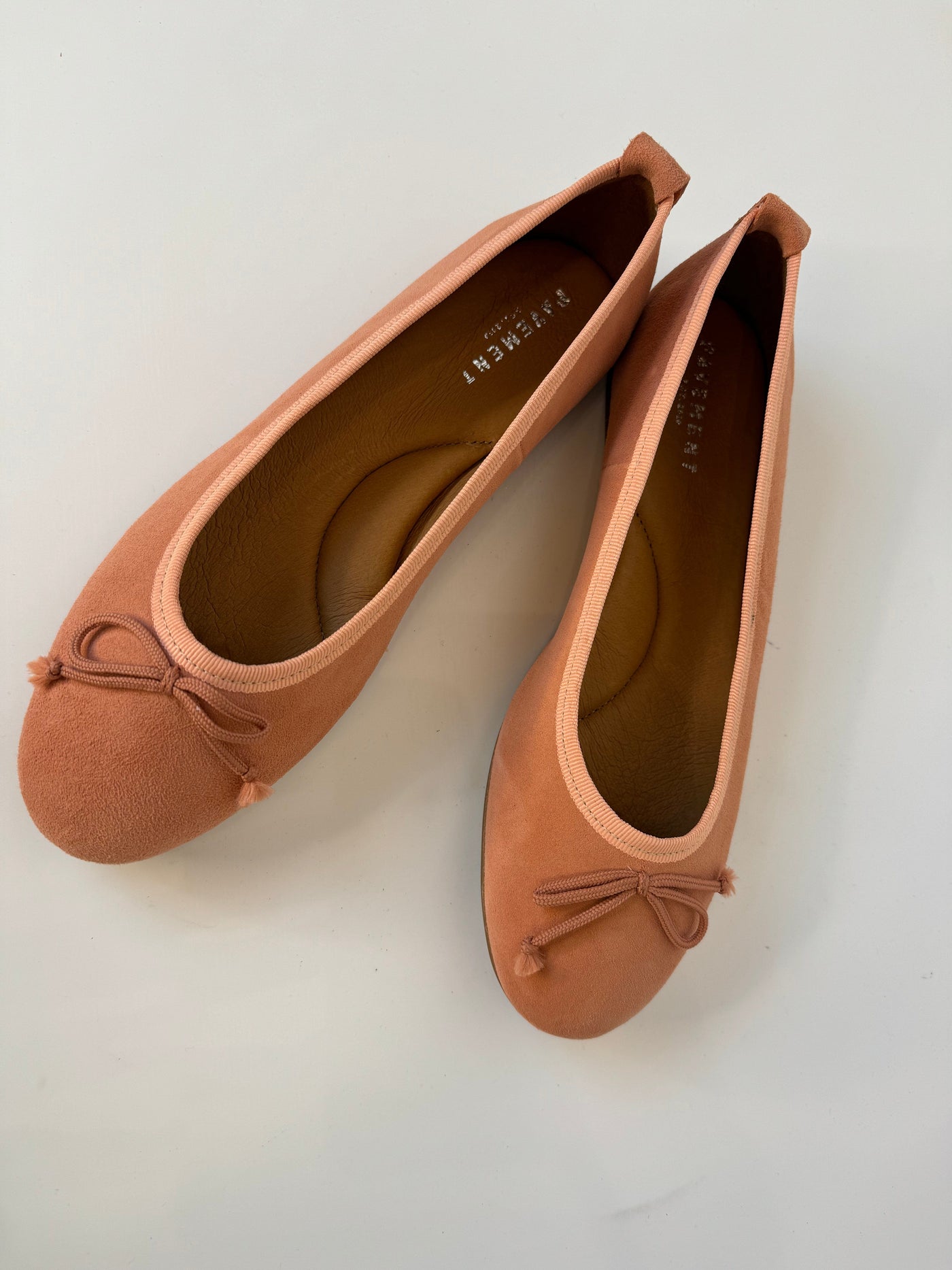 Pavement Sko Ballerina peach Suede - Pavement Lucy Lu