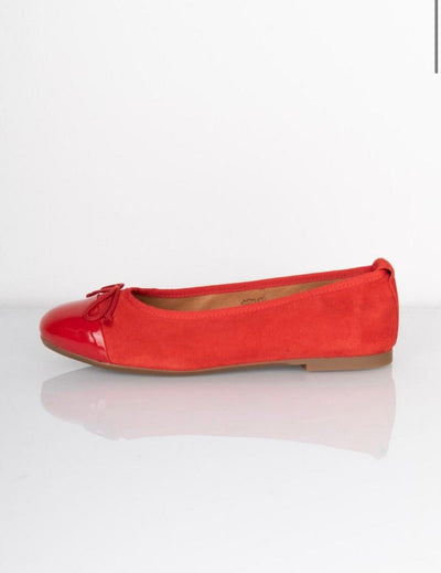 Pavement Sko Ballerina Red Suede - Pavement Lucy Lu- Red