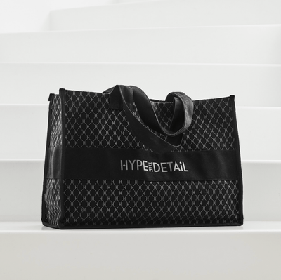 Hype The Detail Accessories Big Shopper Taske med Logo - Sort 100 - Hype The Detail