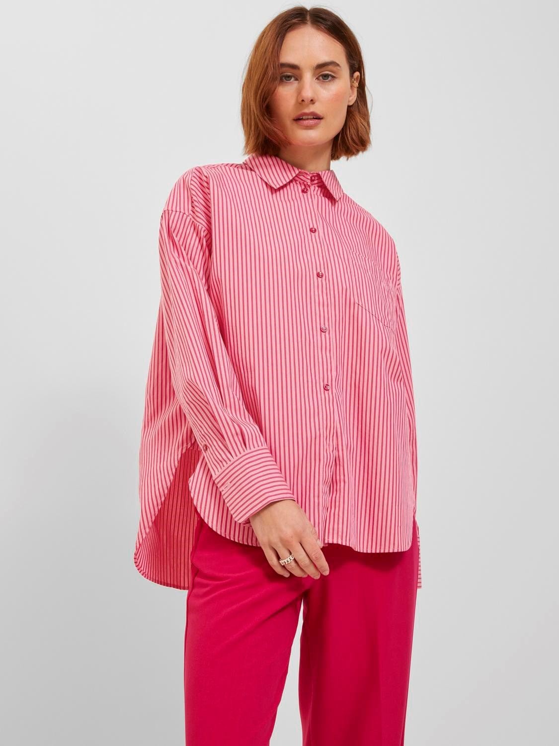 JJXX Overdele Cerise Stripes Skjorte - JJXX Jamie