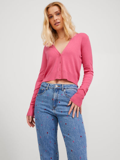 JJXX Overdele Cropped cardigan - Pink - Isabel - JJXX