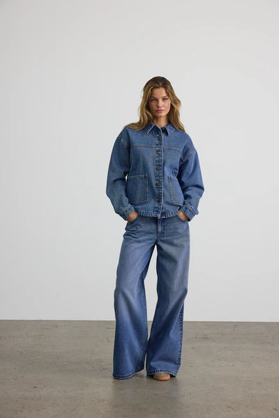 Noisy May - Jakke - Blue denim - Kettie