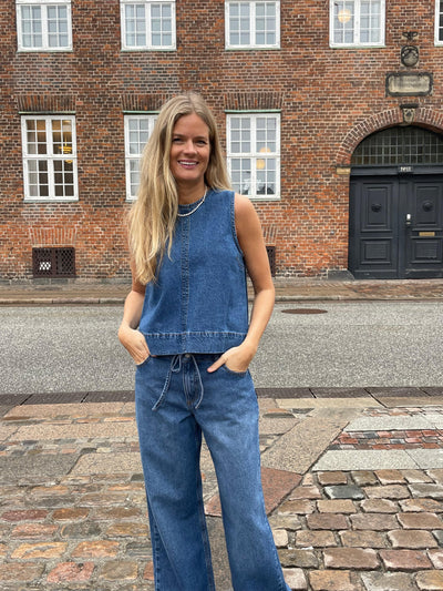 Global Funk Overdele Denim Blue top - Rihne - Global Funk (Bemærk preorder)