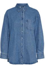 Denim shirt - Blue denim - Maisie - Pieces