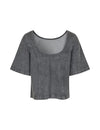 Global Funk Overdele Denim Top - Ananea-G - Grey - Global Funk